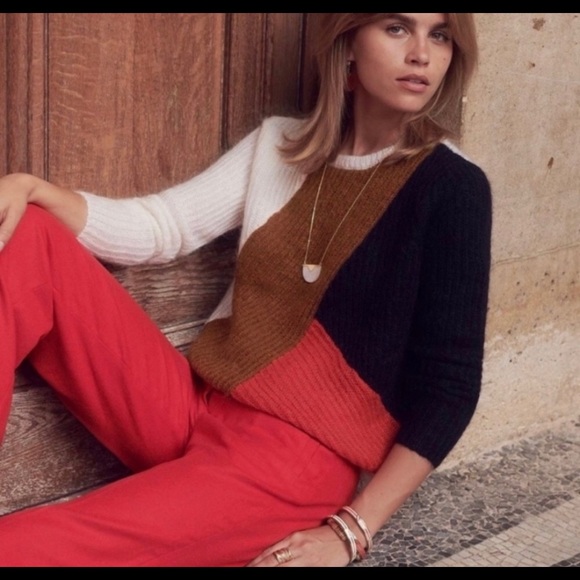 Sézane Mohair Geometric Sweater - Picture 2 of 5